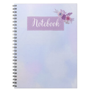 Cuaderno con gradiente azul y púrpura soñador