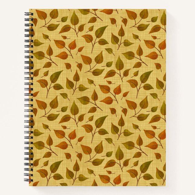 Cuaderno con hojas de otoño (Anverso)