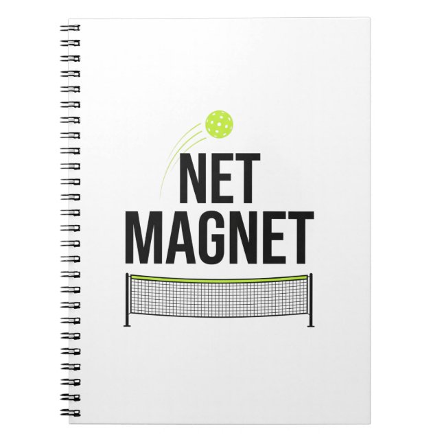 Cuaderno con imán de red divertido de Pickleball (Frente)