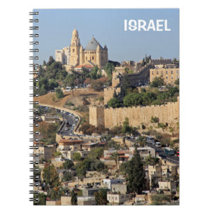 Cuaderno con Jerusalén en Israel