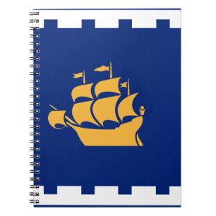 Cuaderno con la bandera de la Ciudad de Quebec