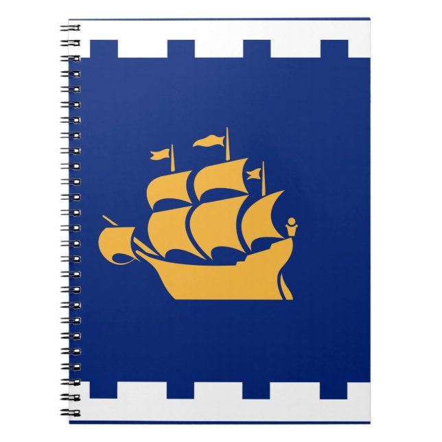 Cuaderno con la bandera de la Ciudad de Quebec (Frente)