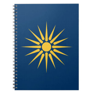 Cuaderno con la bandera de Macedonia, Grecia