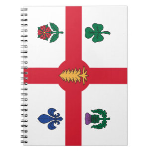 Cuaderno con la bandera de Montreal, Canadá