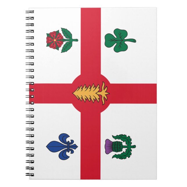 Cuaderno con la bandera de Montreal, Canadá (Frente)