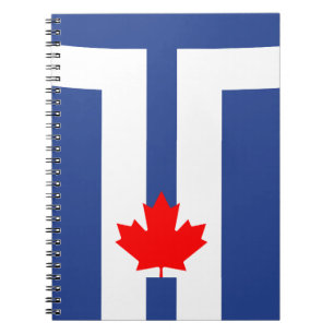 Cuaderno con la bandera de Toronto, Ontario, Canad
