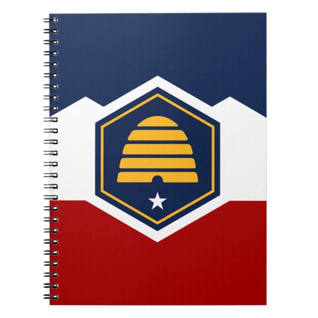 Cuaderno con la bandera de Utah, EE. UU. (Frente)