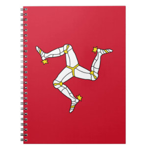 Cuaderno con la isla de la bandera del hombre,