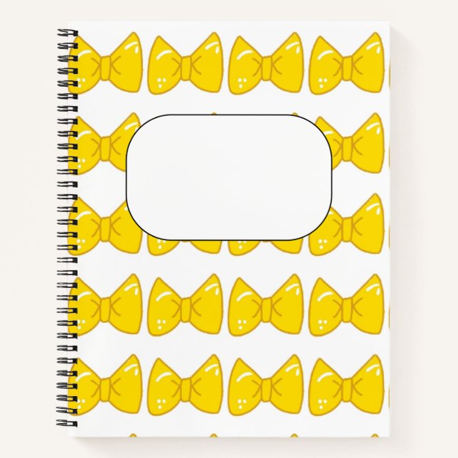 Cuaderno con lazo amarillo brillante (Anverso)