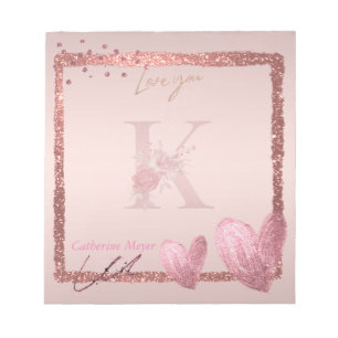 Cuaderno con letra inicial de monograma K Pretty R