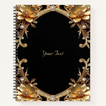 Cuaderno con Marco de Oro Elegante