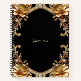 Cuaderno con Marco de Oro Elegante
