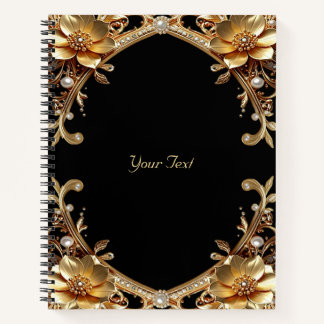 Cuaderno con Marco de Oro Elegante