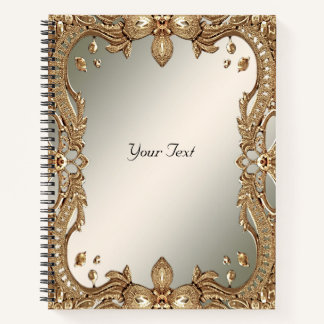 Cuaderno con Marco Dorado Ornamentado