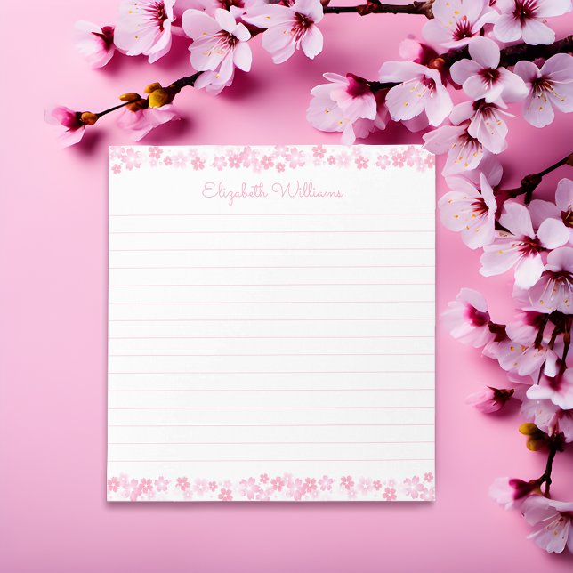 Cuaderno con nombre personalizado forrado de flore (Sakura Dreams, Personalized Gleam! 🌸✍️)