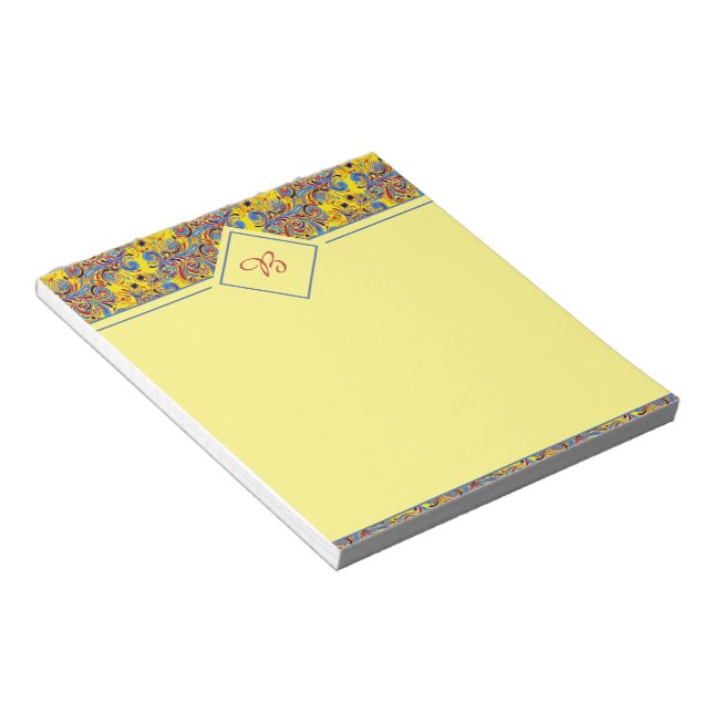 Cuaderno con patrón brillante de primavera (Lado Derecho)
