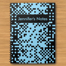Cuaderno con patrón de efecto de píxel abstracto