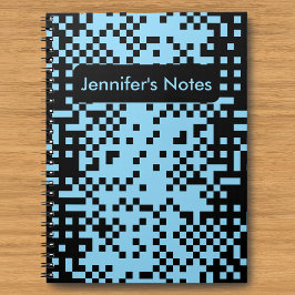 Cuaderno con patrón de efecto de píxel abstracto