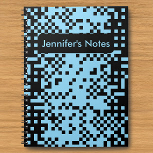 Cuaderno con patrón de efecto de píxel abstracto