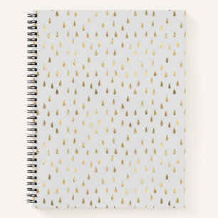 Cuaderno con patrón de gotas de lluvia en lámina d