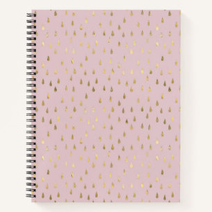 Cuaderno con patrón de gotas de lluvia en lámina d