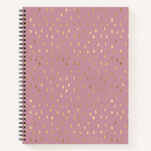 Cuaderno con patrón de gotas de lluvia en lámina d