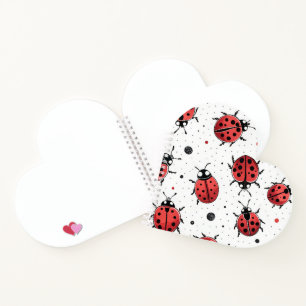 Cuaderno con Patrón de Mariquita Adorable