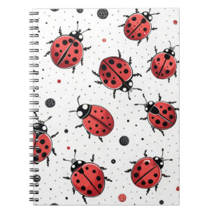 Cuaderno con Patrón de Mariquita Adorable