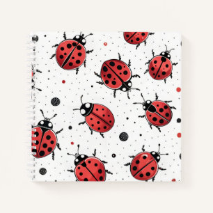 Cuaderno con Patrón de Mariquita Adorable