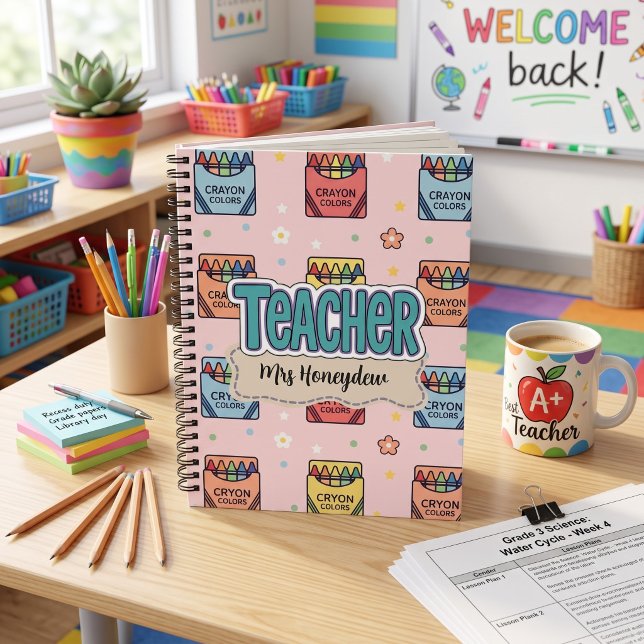 Cuaderno con Patrón de Profesora de Crayones Adora (Subido por el creador)