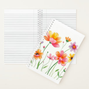 Cuaderno con patrón floral bonito