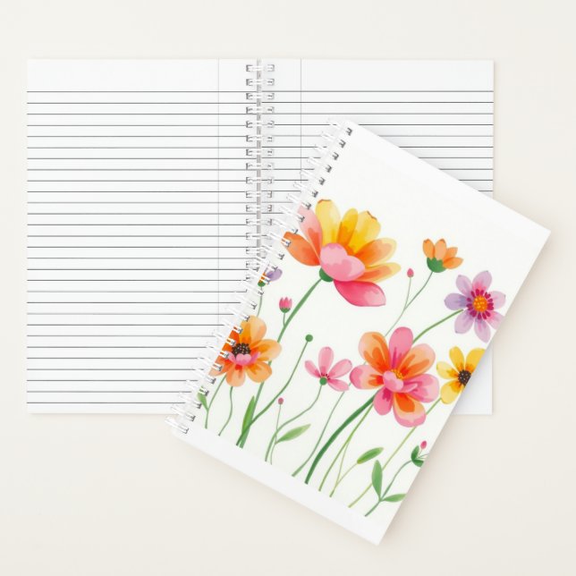 Cuaderno con patrón floral bonito (Interior)