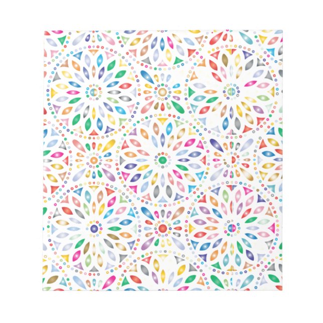 Cuaderno con patrón floral colorido (Frente)