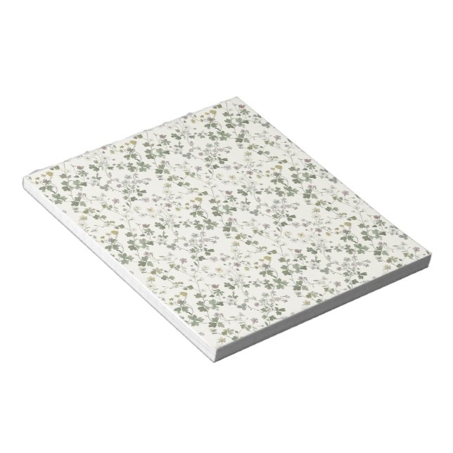 Cuaderno con patrón floral de flores silvestres (Lado Derecho)