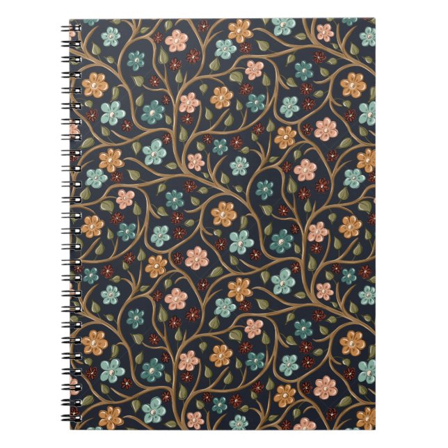 Cuaderno con ramas y flores (Frente)