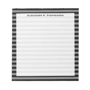 Cuaderno con raya gris y negra