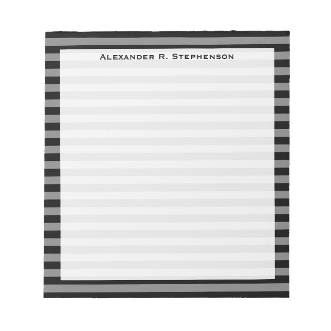Cuaderno con raya gris y negra (Frente)