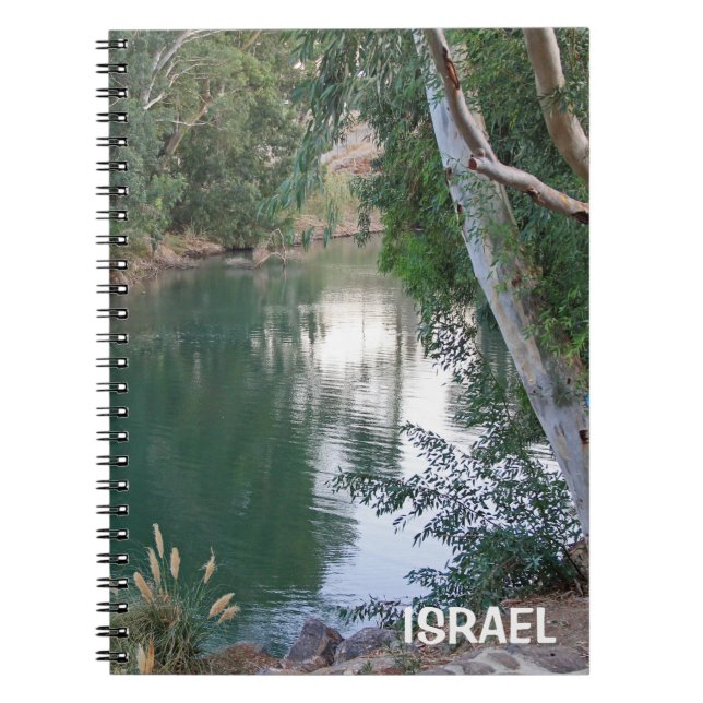 Cuaderno con río Jordán de Israel (Frente)