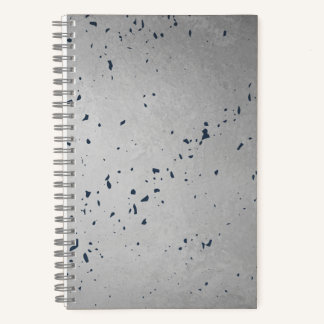 Cuaderno con Salpicaduras de Pintura Gris