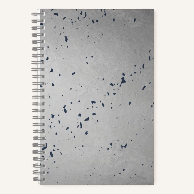 Cuaderno con Salpicaduras de Pintura Gris (Anverso)