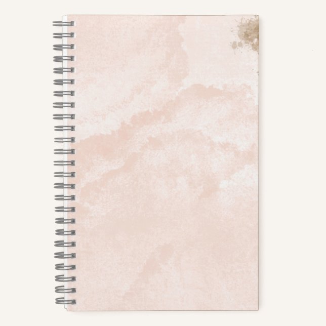 Cuaderno con salpicaduras marrones y bronceadas (Anverso)