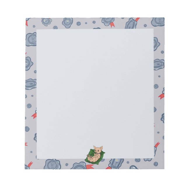 Cuaderno con sello de cera y flores (Frente)