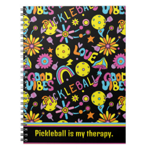 Cuaderno Con texto, Groovy, retro 90, negro