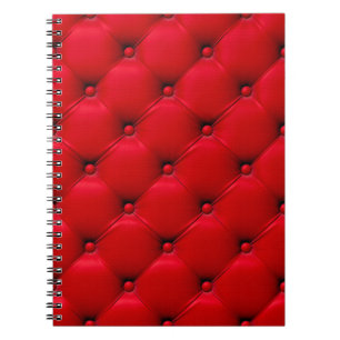 Cuaderno Con un botón en la textura roja. Patrón de repet