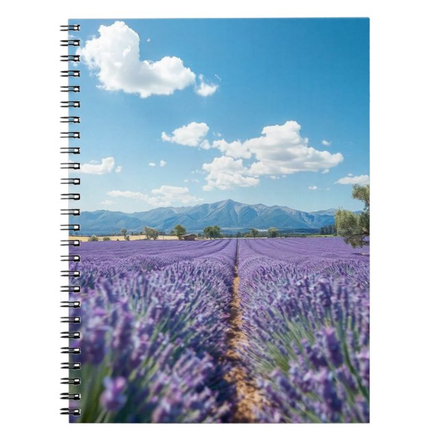 Cuaderno con un paisaje al aire libre con montañas (Frente)