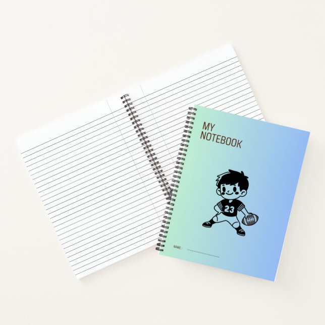 Cuaderno con una imagen de un niño (Interior)