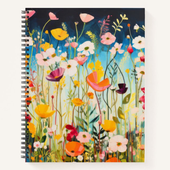 Cuaderno Concepto de adormidera de flores silvestres Resume (Anverso)