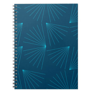Cuaderno Concepto de celebración de luz azul, moderno y sim