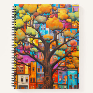 Cuaderno Concepto de civilización de árbol Resumen Pintura