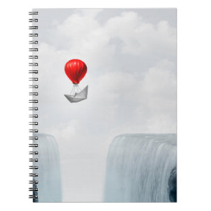 Cuaderno Concepto surrealista y metáfora creativa de soluci